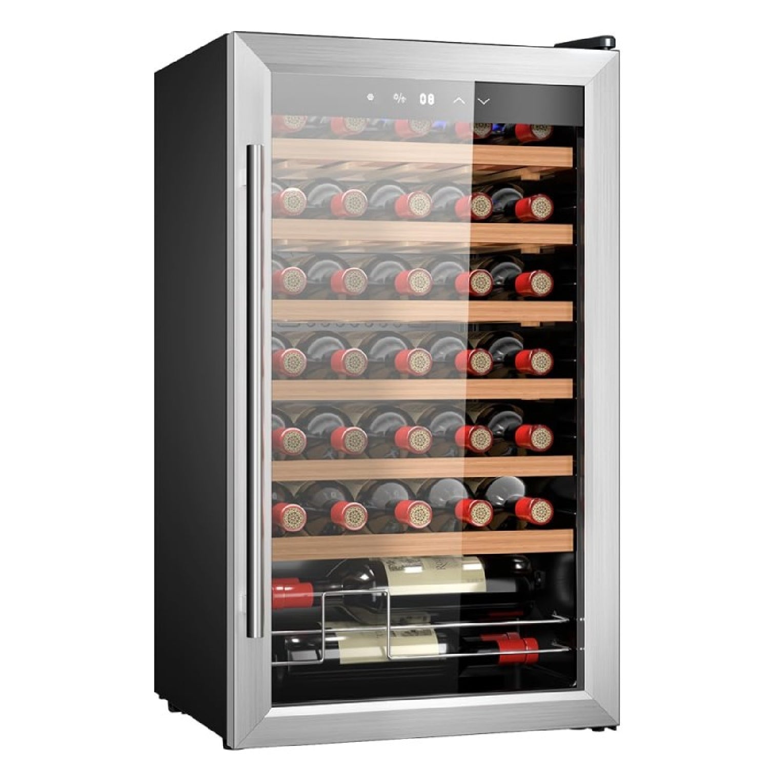 Vinoteca 34 Botellas Bolero Grandsommelier 34030 Inox Compressor, 80 L, Enfriamiento Por Compresor, Temperatura Regulable De 5 A 18ºc, Control Tácti_0