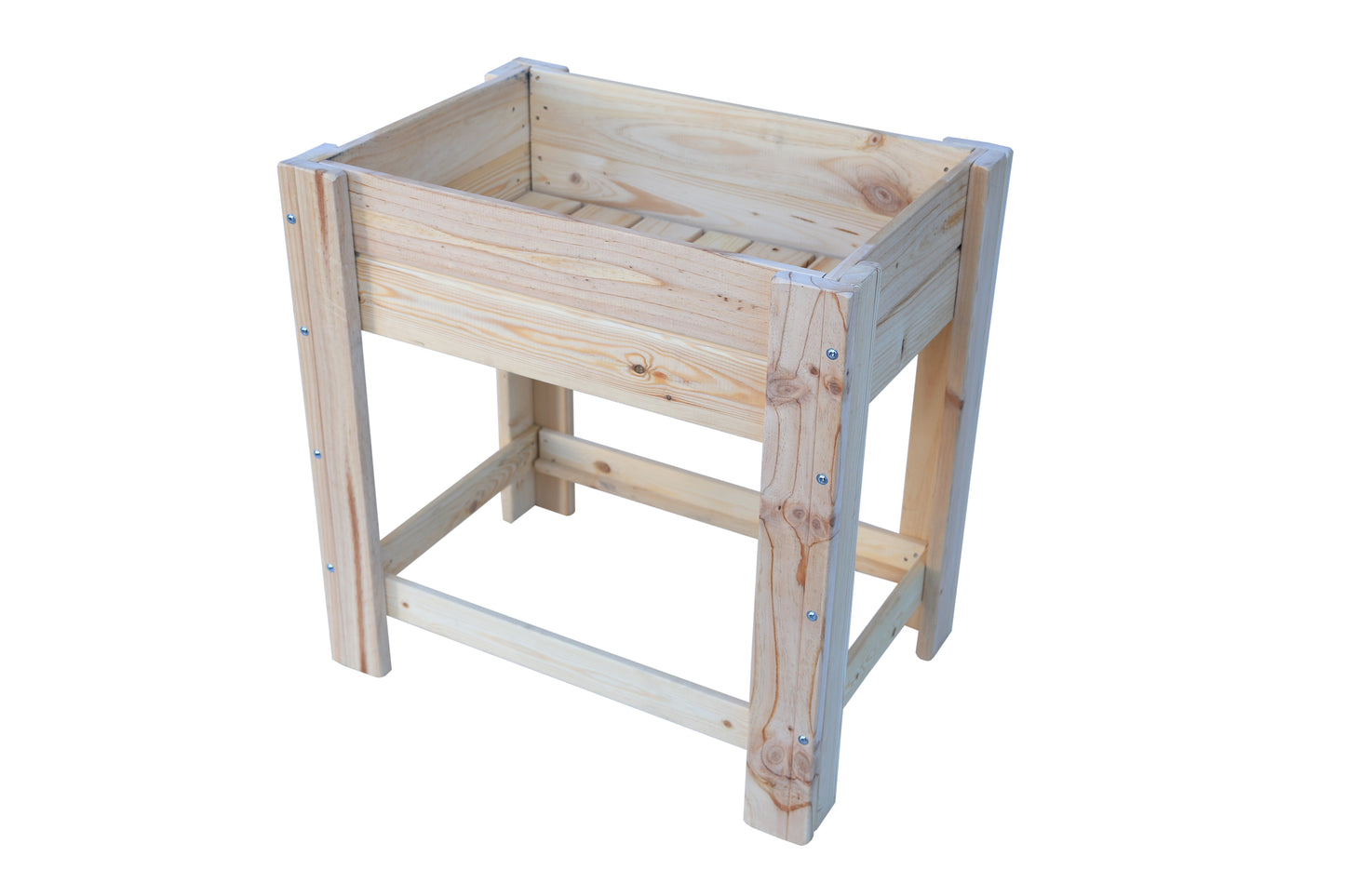 Mesa De Cultivo la Huerta De Madera Natural 79 X 56 X 80 Cm 60l + Bolsa Geotextil, Huerto Urbano Para Interior..