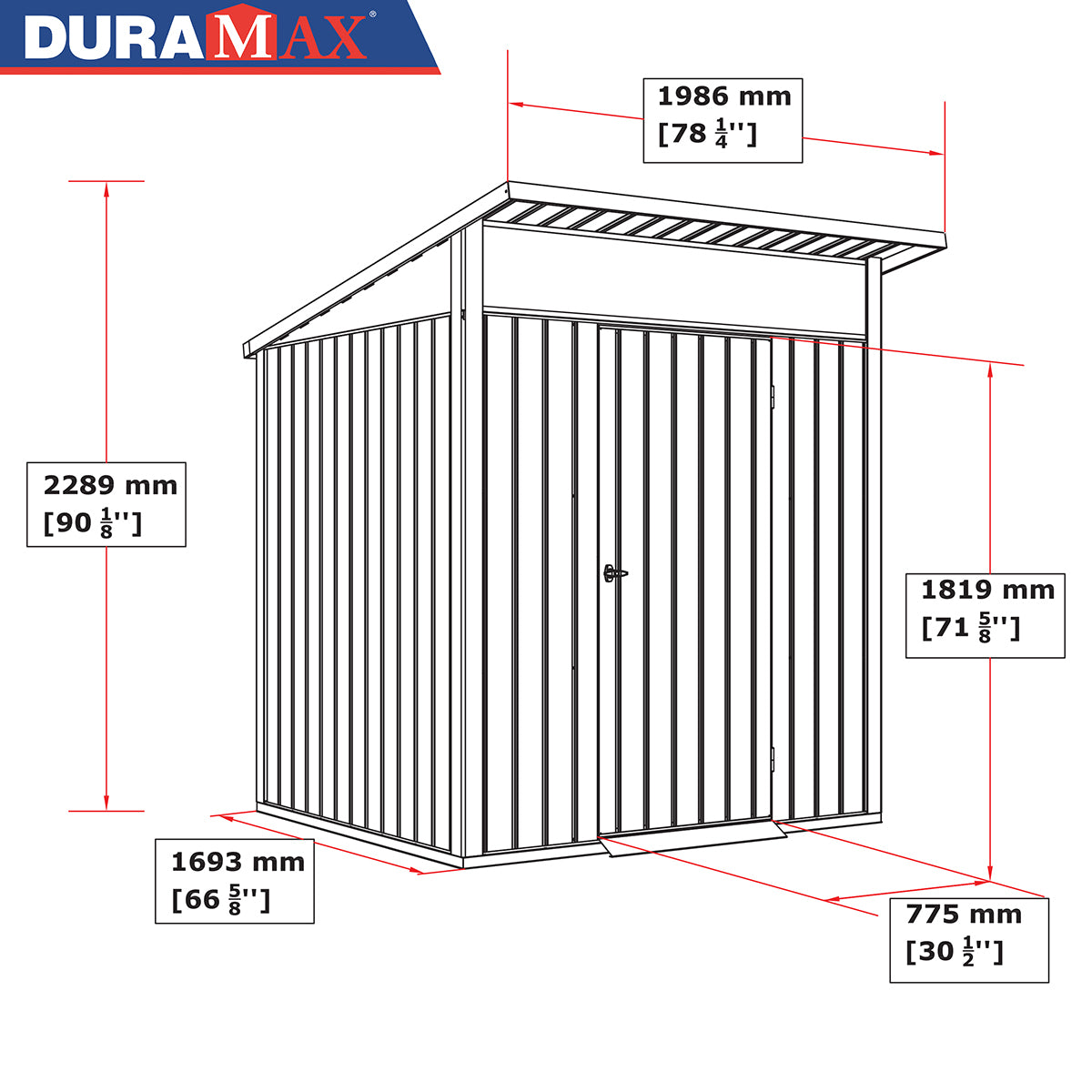Caseta Jardín Palladium 6×5 Metal Gris Plata_2