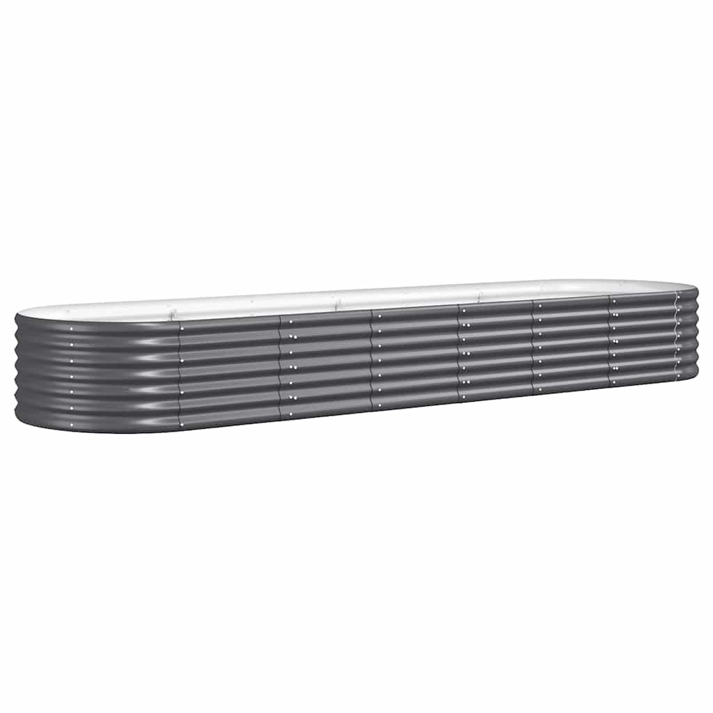 Jardinera Arriate Acero Galvanizado Antracita 296x80x36 Cm_0