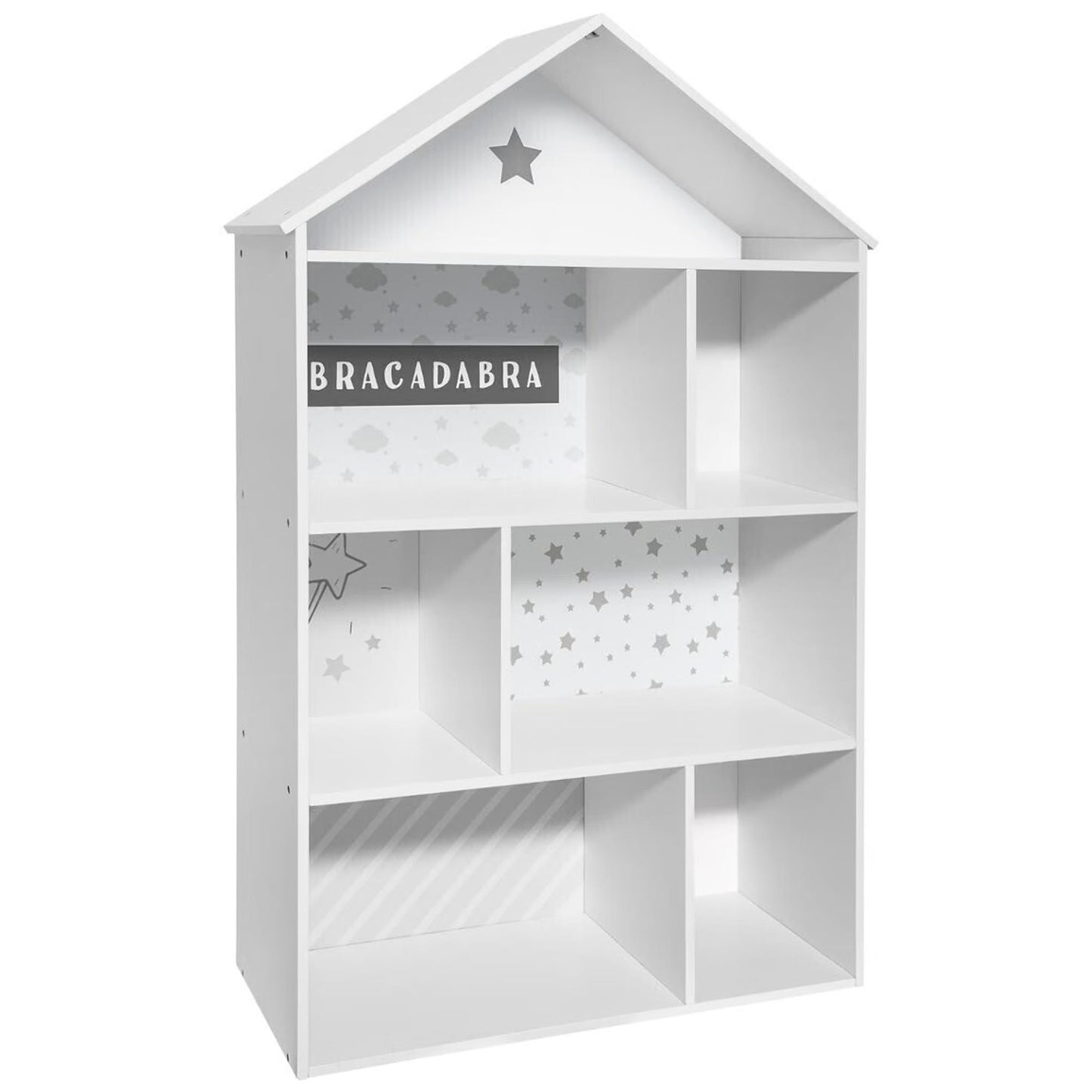 Well Home - Librería Infantil En Forma De Casa Con 7 Espacios Gris Atmosphera._0