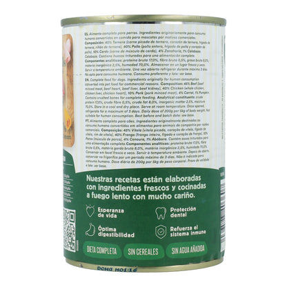 Lata completa Ragut Tradicional de Ternera y Pollo para Perros Wild Balance 400 g