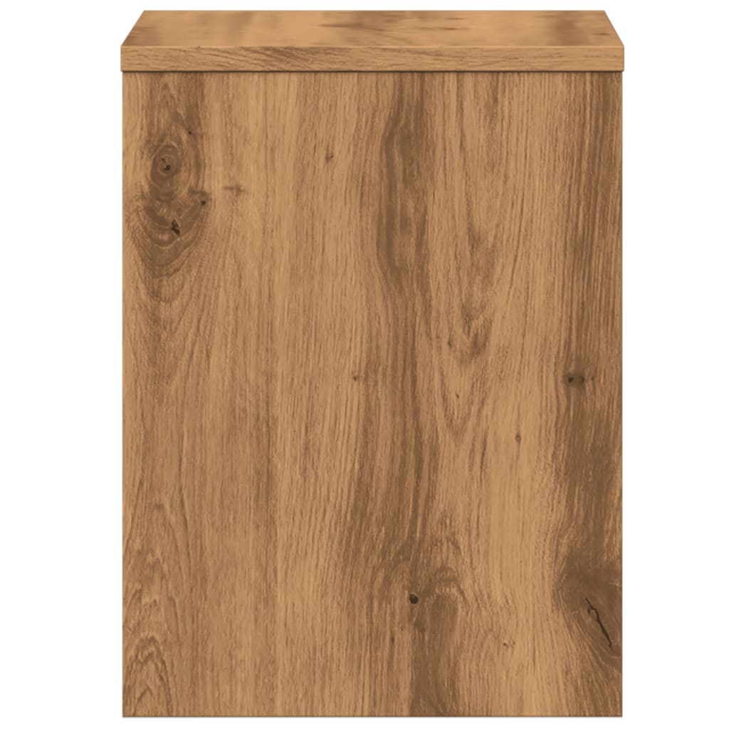Mesita De Noche Madera De Ingeniería Roble Artisian 40x30x40 Cm_4