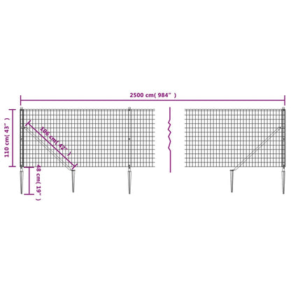 Cerca De Alambre Con Pinchos De Anclaje Verde 1,1x25 M / Vetonek_2