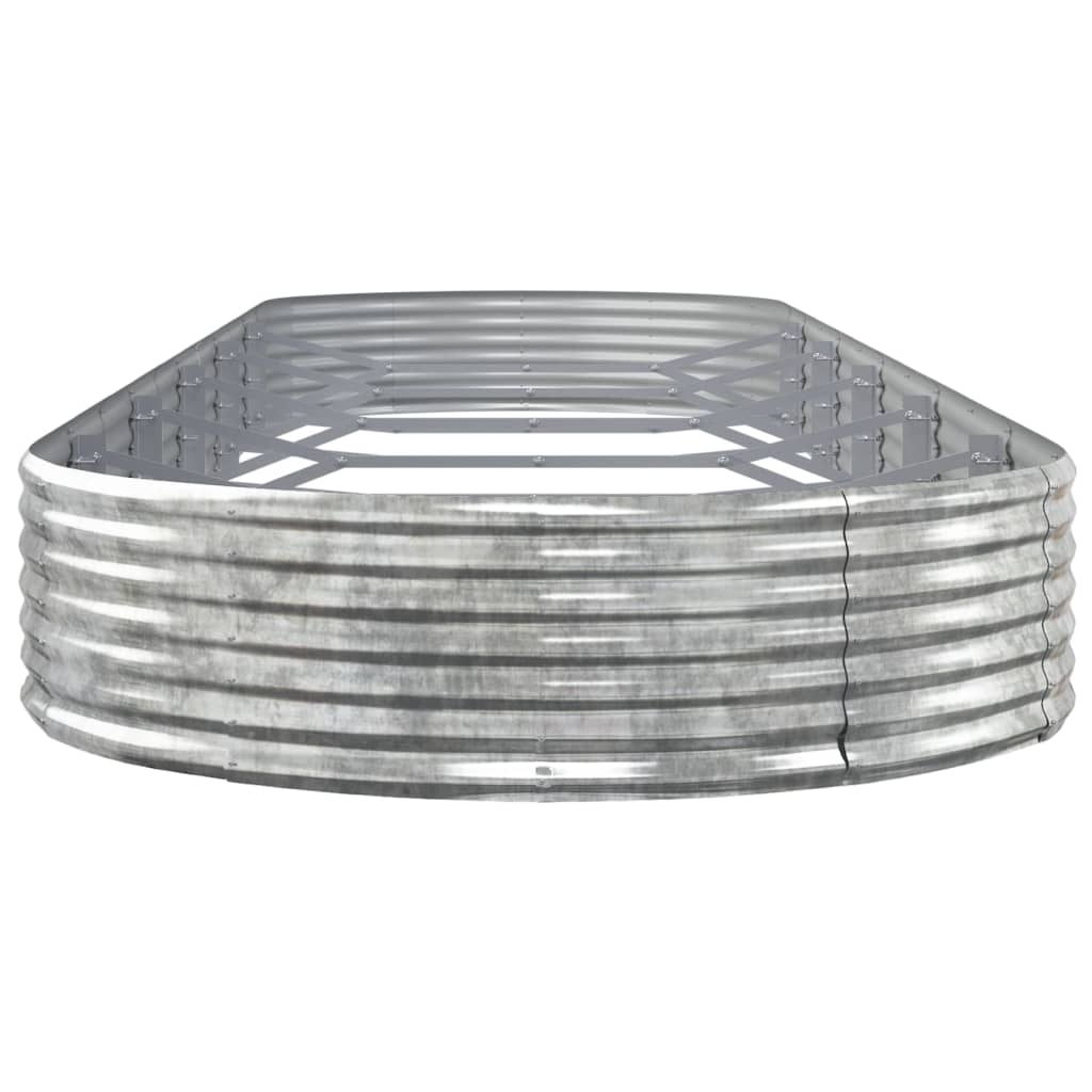 Jardinera Arriate Acero Galvanizado Plata 523x140x36 Cm_3