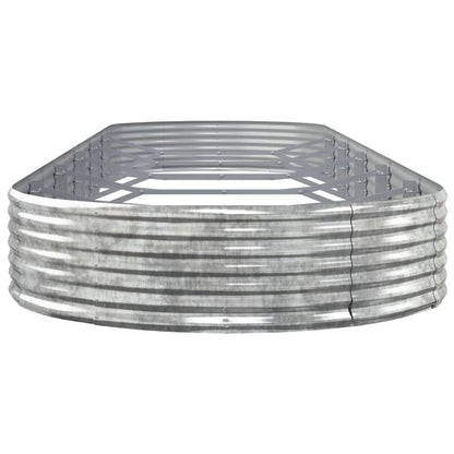 Jardinera Arriate Acero Galvanizado Plata 523x140x36 Cm_3