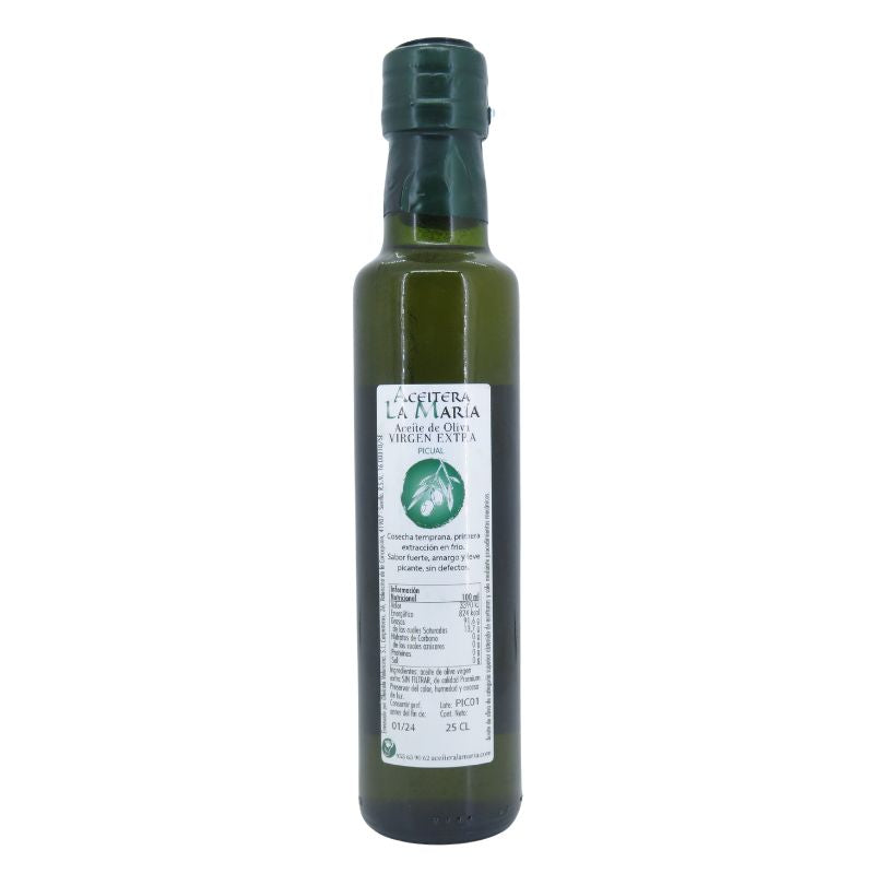 Aceite De Oliva Virgen Extra 25 Cl Cristal Picual Cosecha 2024/2025
