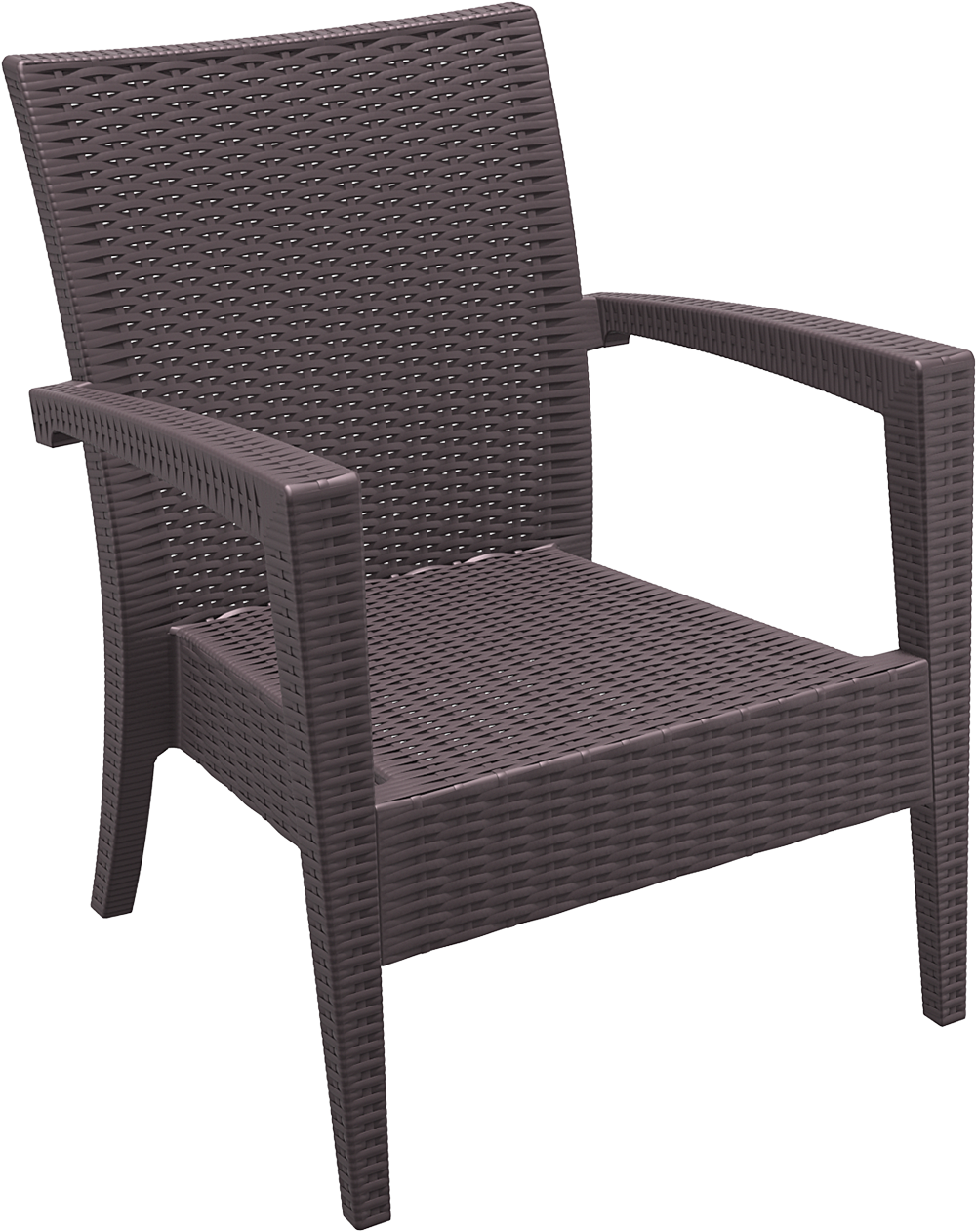 Siesta Exclusive Pack De 2 Sillones Miami Lounge Armchair Ratán Marrón_0