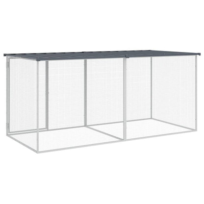 Vidaxl Gallinero Con Techo Acero Galvanizado Antracita 203x98x90 Cm_4