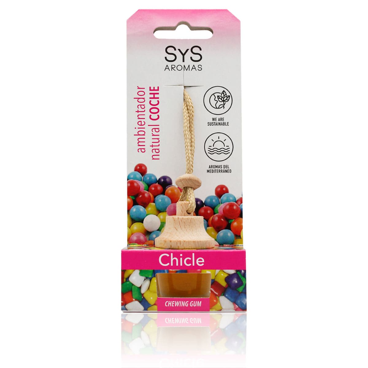 Ambientador Coche Chicle SYS Aromas Style 7 ml | Aroma Dulce y Afrutado | Alegre y Chispeante_0