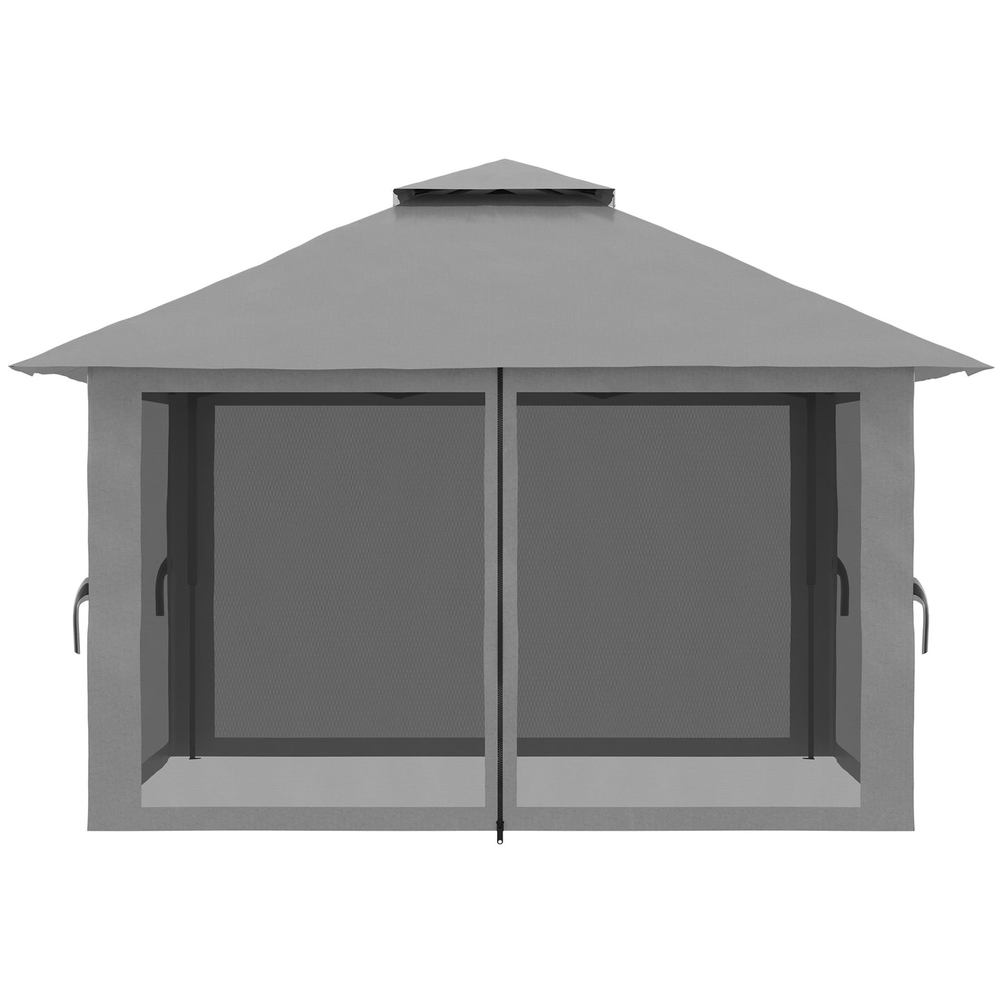 Outsunny Carpa Plegable Pop-up 4x4x2,8 M Altura Ajustable Protección Uv50+_4