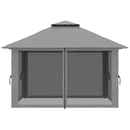 Outsunny Carpa Plegable Pop-up 4x4x2,8 M Altura Ajustable Protección Uv50+_4