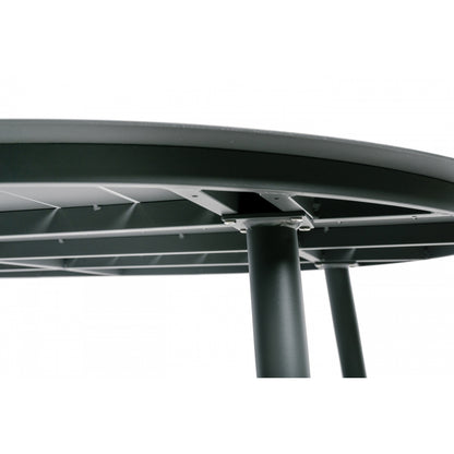 Inari Mesa De Jardín Ovalada De Aluminio Negro Para 6 Personas 180x120xh75cm- Mobiliario De Jardín_3