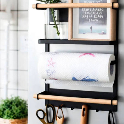 Well Home Rack De Fijación Magnética En Acero Pintado Color Negro