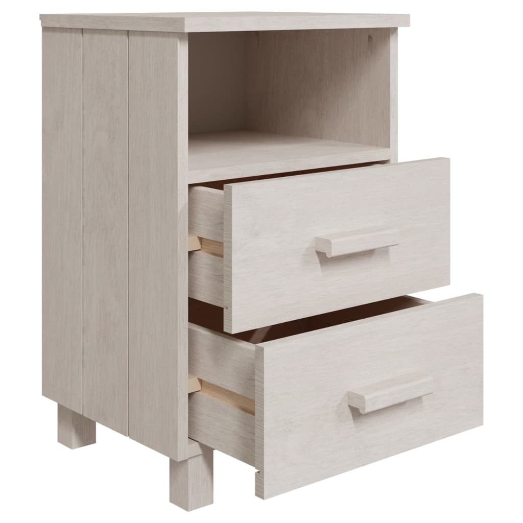 Mesita De Noche Hamar Madera Maciza De Pino Blanca 40x35x62 Cm_3
