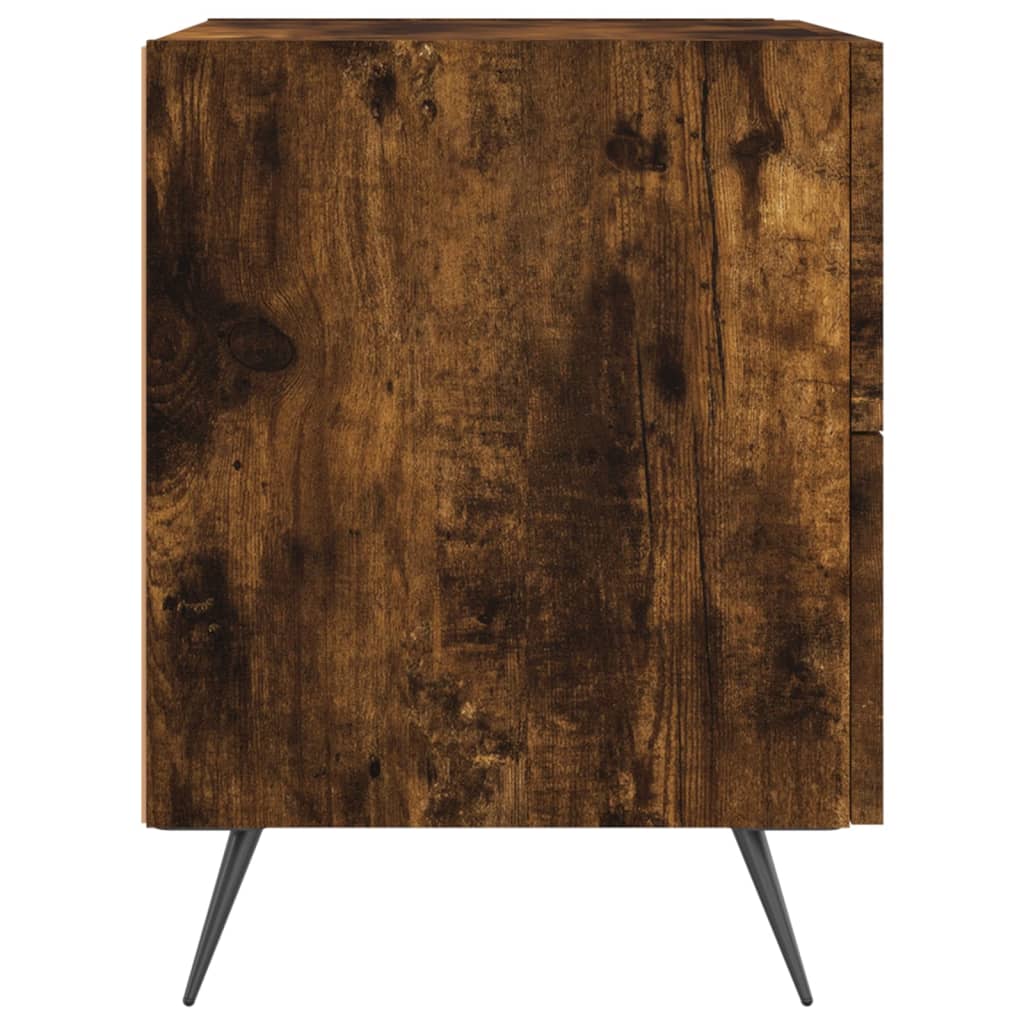 Mesita De Noche Madera Ingeniería Roble Ahumado 40x35x47,5 Cm_3