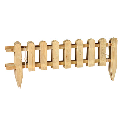 Mini Valla De Madera Tratada 28 X 111 Cm - Delimita Tu Jardín 1,11x0,28 M / Multicolor_1