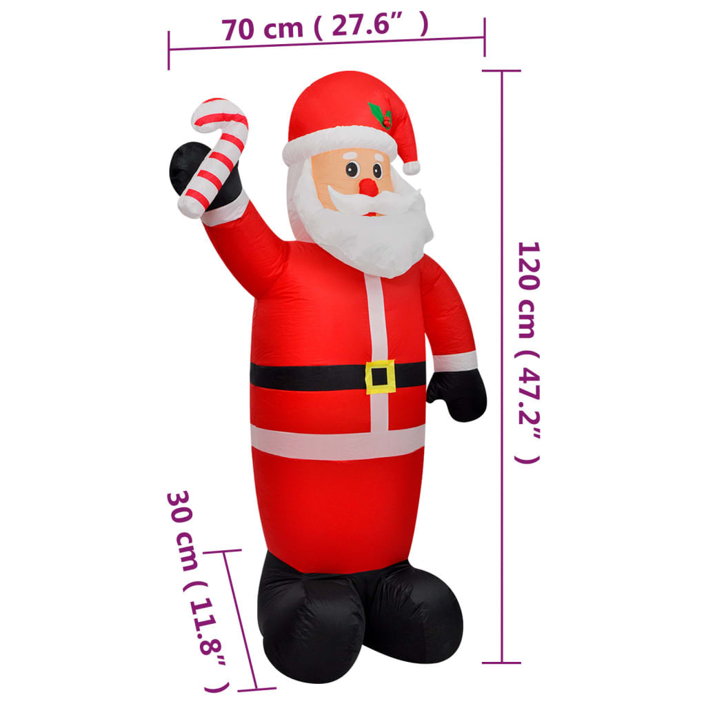 Vidaxl Papá Noel Inflable Con Luces Led 120 Cm_2