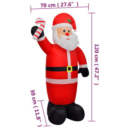 Vidaxl Papá Noel Inflable Con Luces Led 120 Cm_2