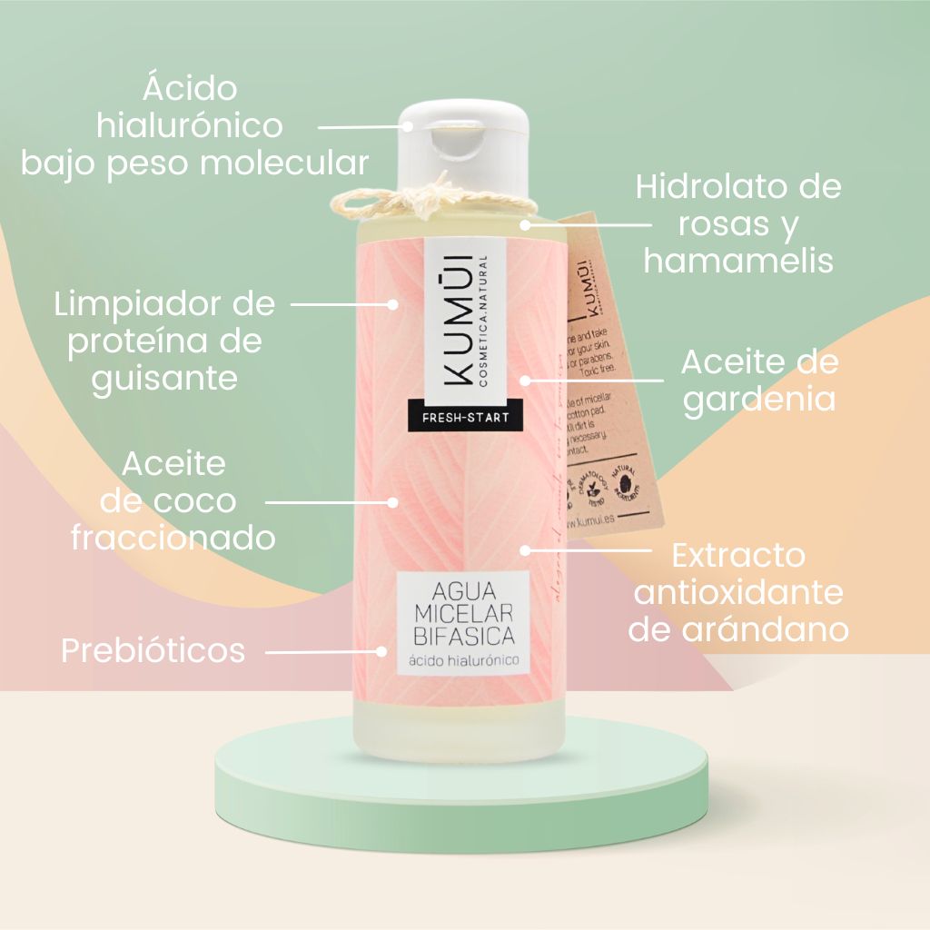 Agua Micelar Bifasica Acido Hialuronico Con Prebioticos KUMUI 100ml_2