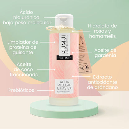 Agua Micelar Bifasica Acido Hialuronico Con Prebioticos KUMUI 100ml_2