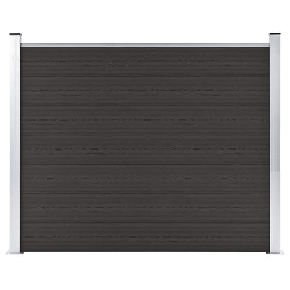 Panel De Valla Wpc Negro 180x146 Cm / Vetonek_0