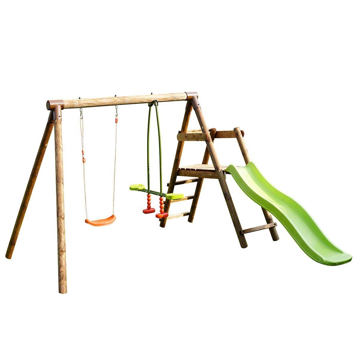 Estación de juego infantil de madera Menthe Soulet