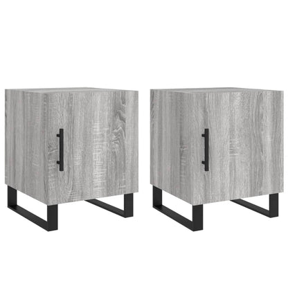 Mesitas Noche 2 Uds Madera Ingeniería Gris Sonoma 40x40x50 Cm_0