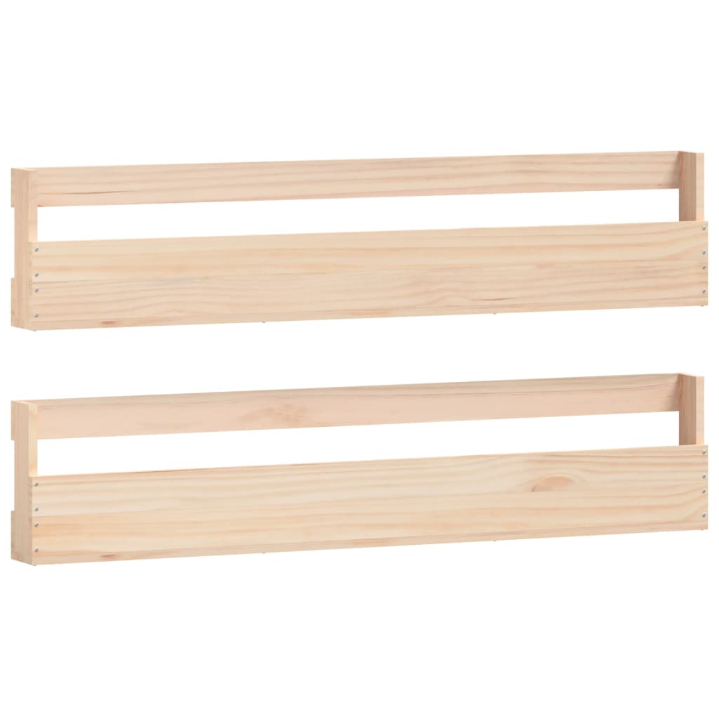 Estantes Para Zapatos De Pared 2 Uds Madera De Pino 110x9x23 Cm / Vetonek_0