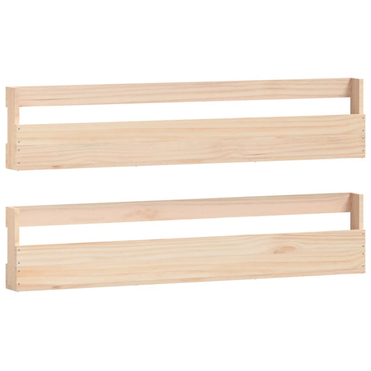 Estantes Para Zapatos De Pared 2 Uds Madera De Pino 110x9x23 Cm / Vetonek_0