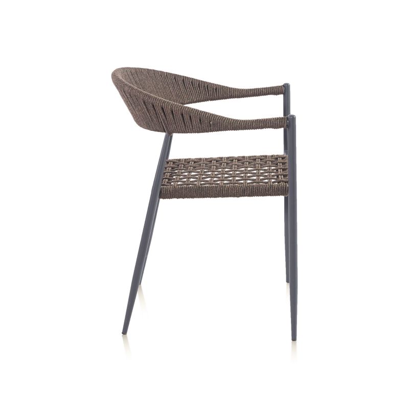 Pack 4 Sillas De Exterior Eina Cuerda, Grafito, 58 X 76 X 57_5