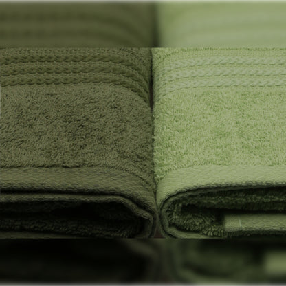 Juego De Toallas De Baño (4 Piezas) Verde Claro, Verde Oliva, Verde Y Verde Oscuro_2