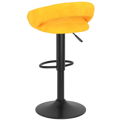 Taburetes De Cocina 2 Unidades Terciopelo Amarillo Mostaza_3