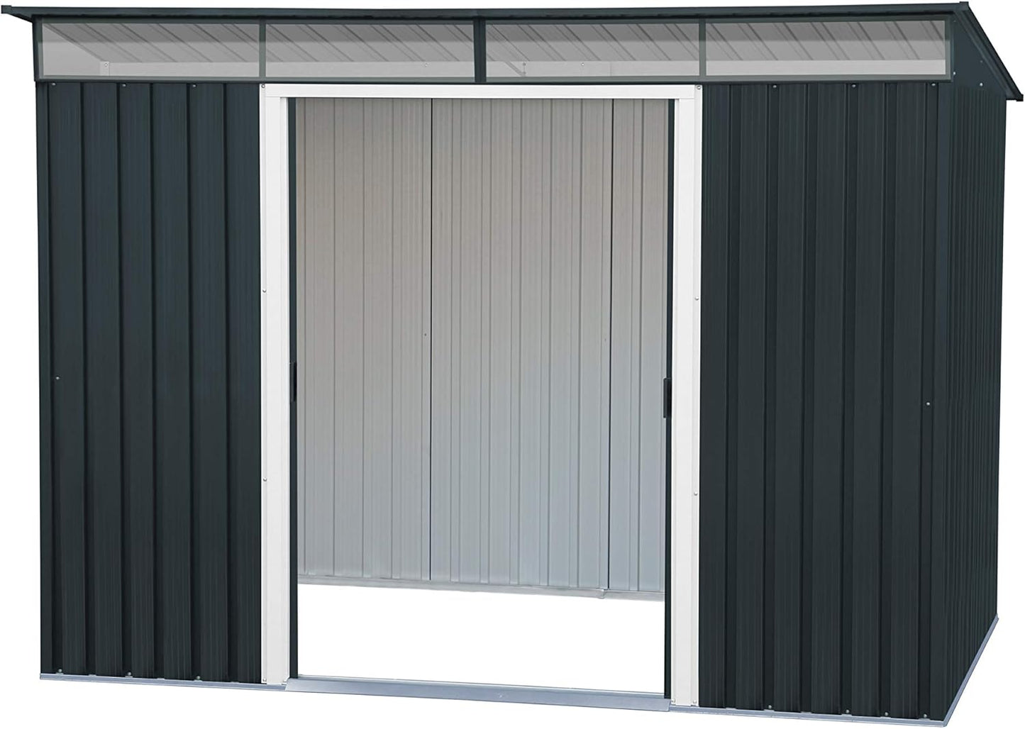 Duramax - Caseta Jardín - Top Shed Pentroof 8x6 - Metal - Color Gris Antracita_5