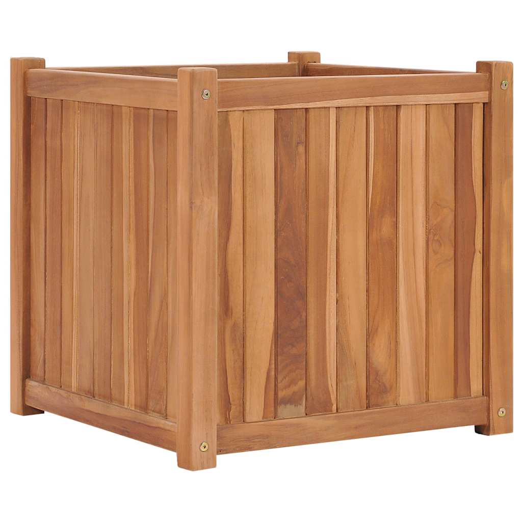 Arriate Elevado Madera Maciza De Teca 50x50x50 Cm_1