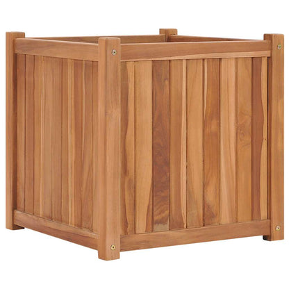 Arriate Elevado Madera Maciza De Teca 50x50x50 Cm_1