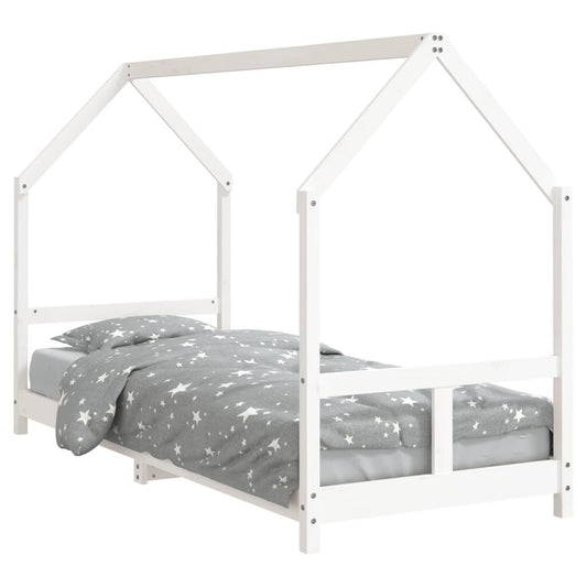 Vidaxl Estructura De Cama Para Niños Madera De Pino Blanco 80x200 Cm_0