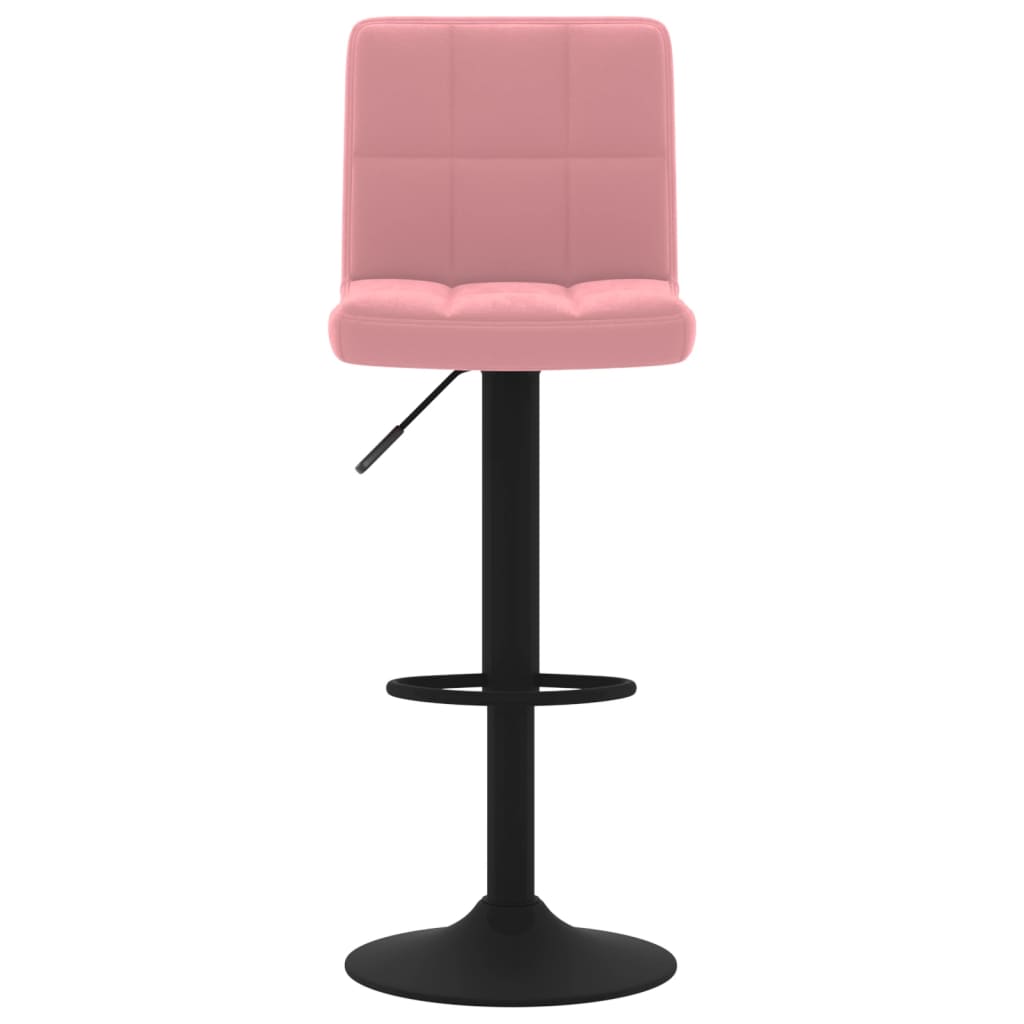 Taburete De Cocina De Terciopelo Rosa_1