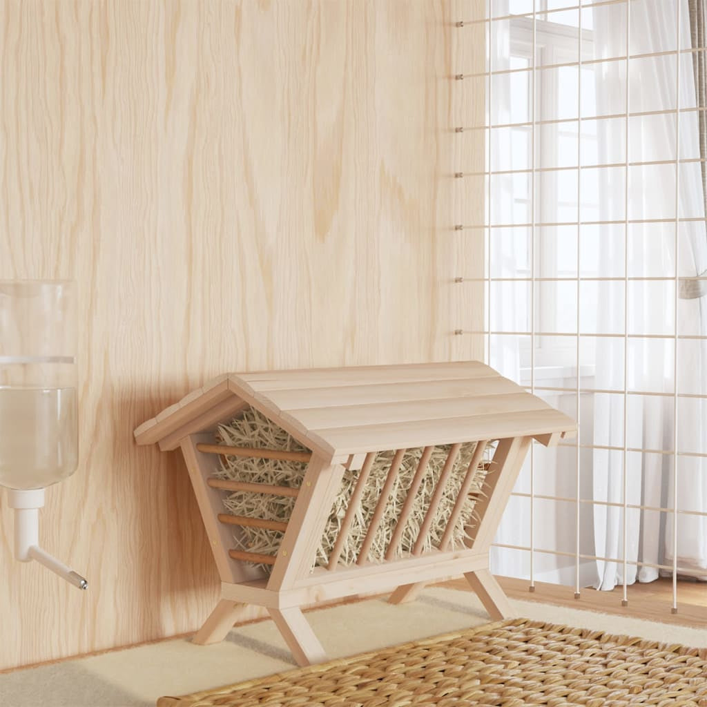Vidaxl Comedero De Heno Para Conejos Madera Maciza Abeto 44x33x33 Cm_1