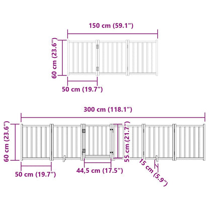 Vidaxl Puerta De Perros Plegable 15 Paneles Madera Álamo Negra 750 Cm_2