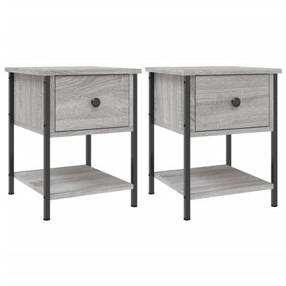 Mesitas Noche 2 Uds Madera Ingeniería Gris Sonoma 34x35,5x45 Cm_0