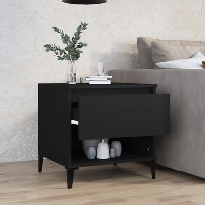 Mesa Auxiliar Madera Contrachapada Negro 50x46x50 Cm_1