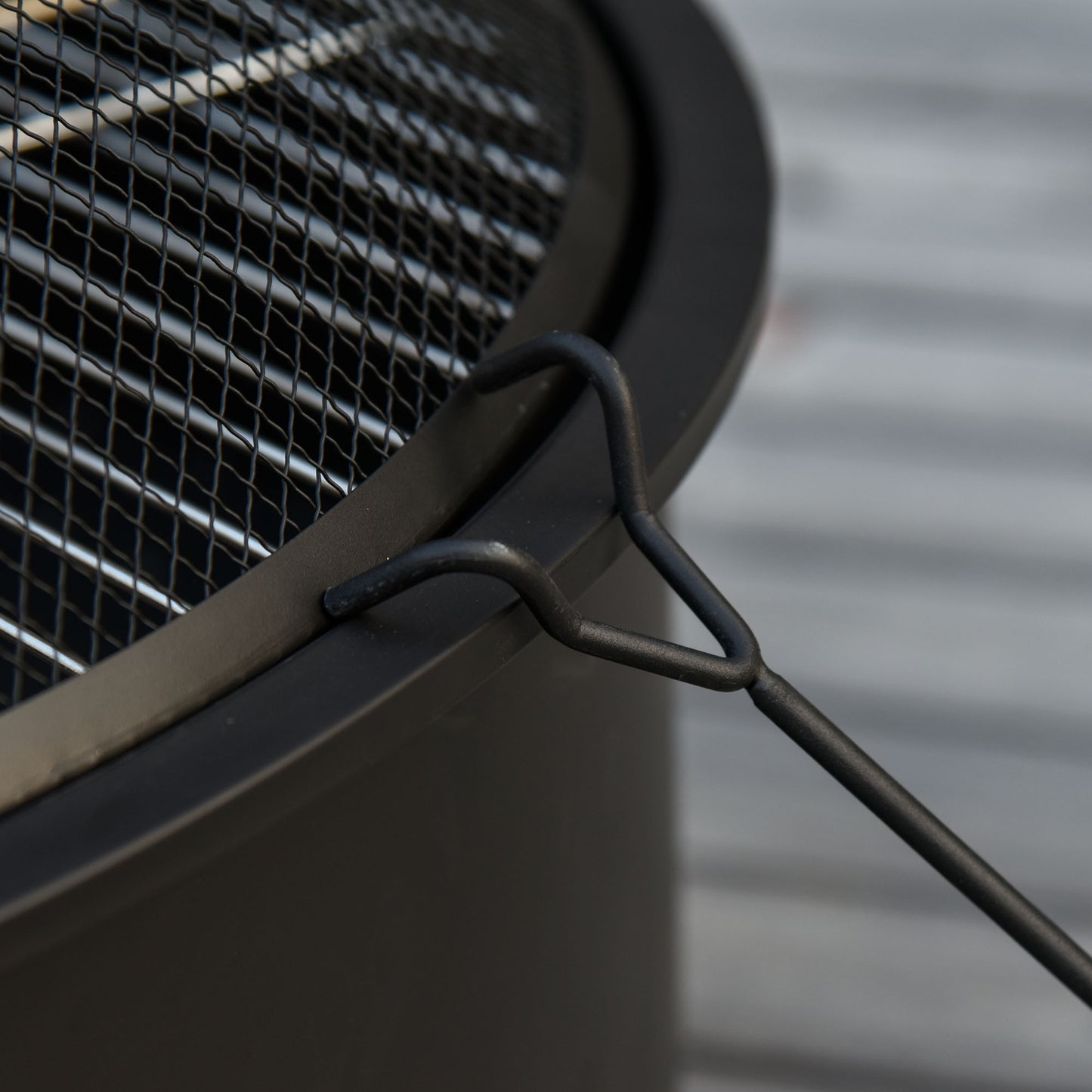 Outsunny Brasero Exterior Ø76x49,5 Cm 2 En 1 Con Parrilla Barbacoa Calefacción_3
