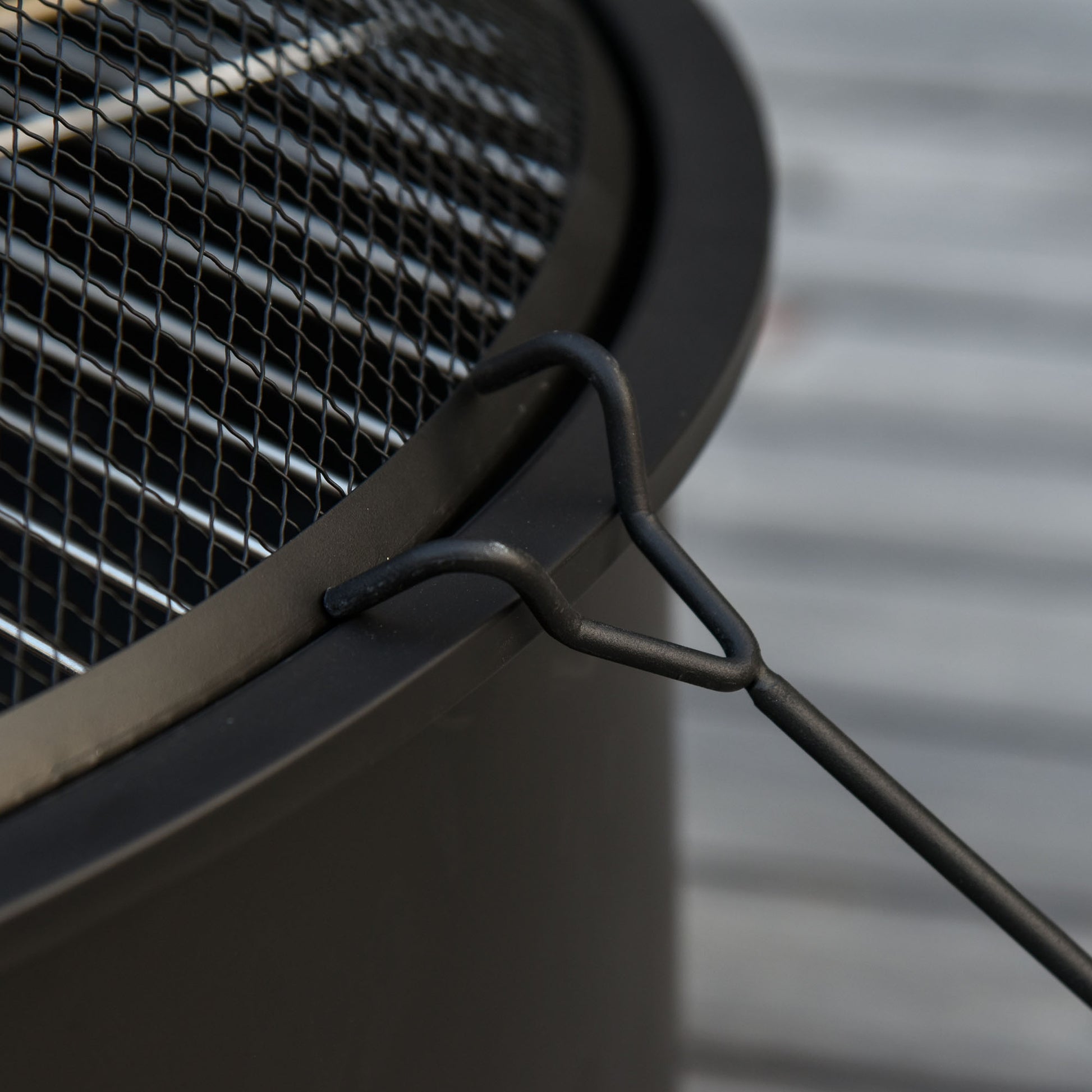 Outsunny Brasero Exterior Ø76x49,5 Cm 2 En 1 Con Parrilla Barbacoa Calefacción_3