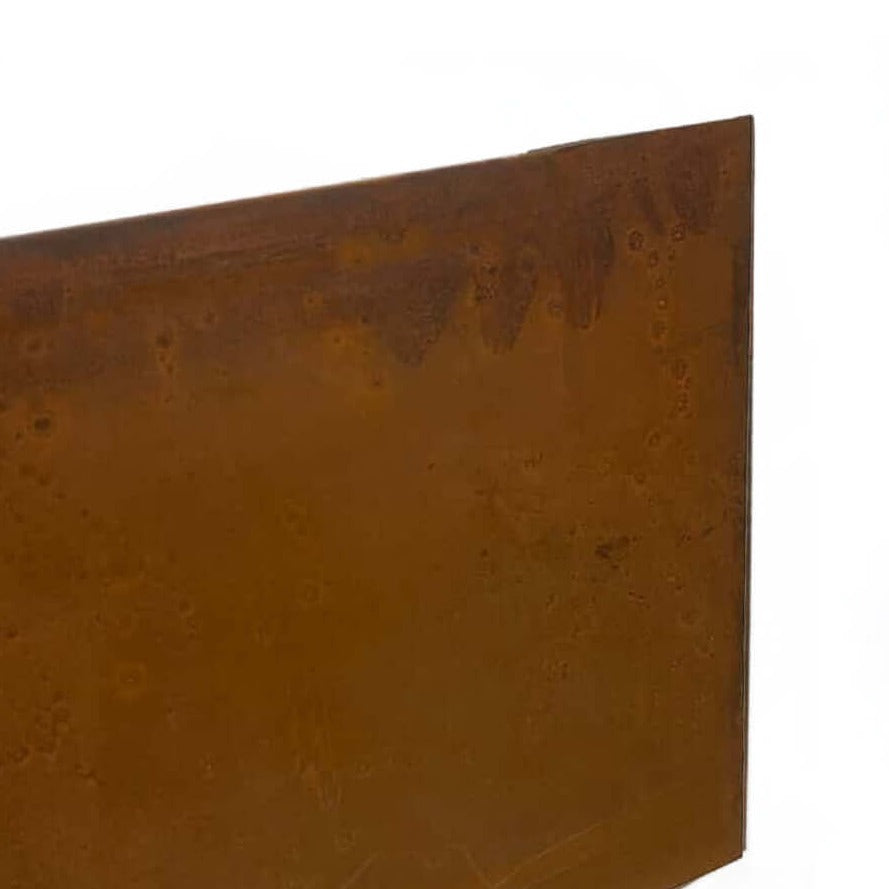 Bordura Recta De Acero Corten / 100 Cm / 20 Cm / Liso_0