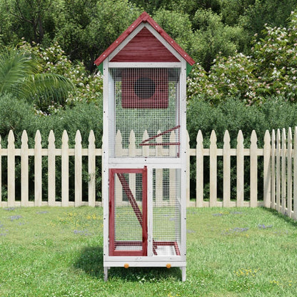 Vidaxl Casita Para Pájaros Madera Maciza Pino Color Moca 60x58,5x160cm_1