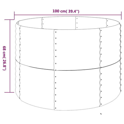 Jardinera Arriate Acero Galvanizado Antracita 100x100x68cm_4