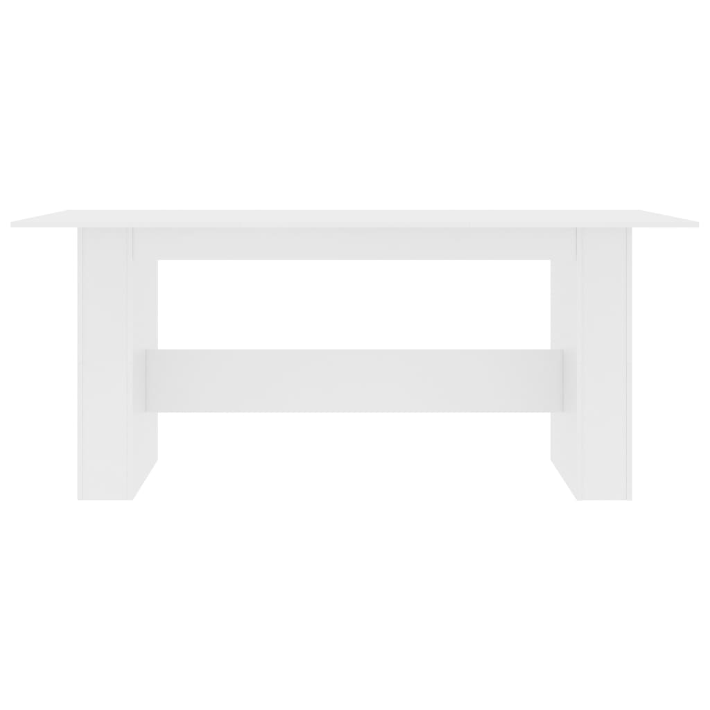 Mesa De Comedor De Madera De Ingeniería Blanco 180x90x76 Cm_2