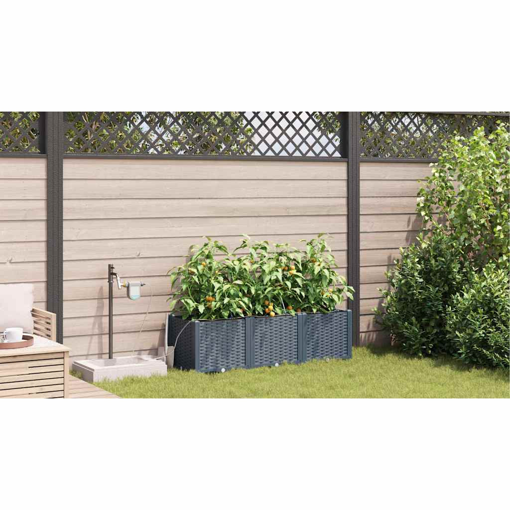 Vidaxl Jardineras Gris Claro 120 X 40 X 37.5 Cm Acero_3