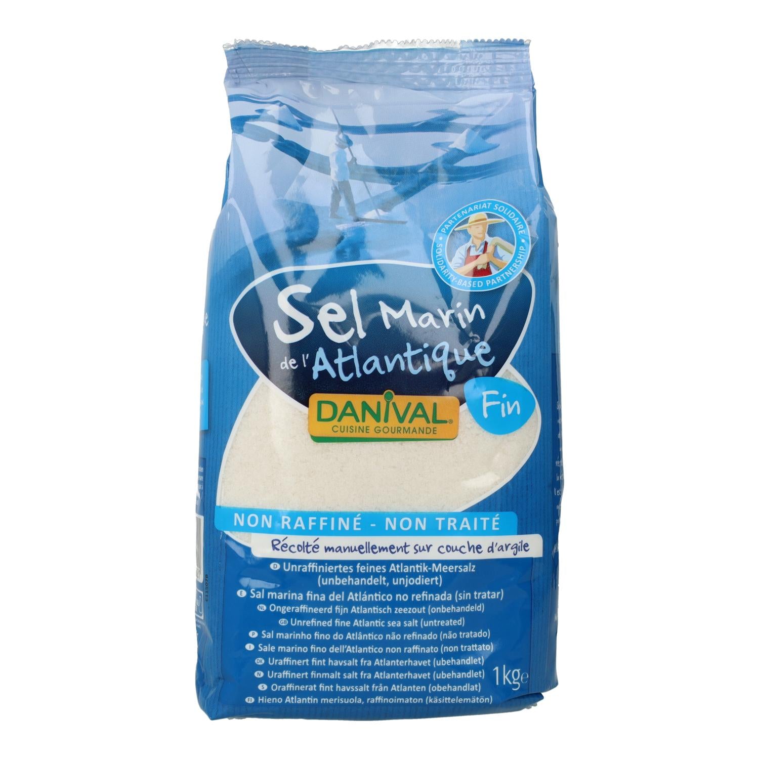 Sal Marina Fina grisácea del Atlántico sin refinar Danival, 1 kg